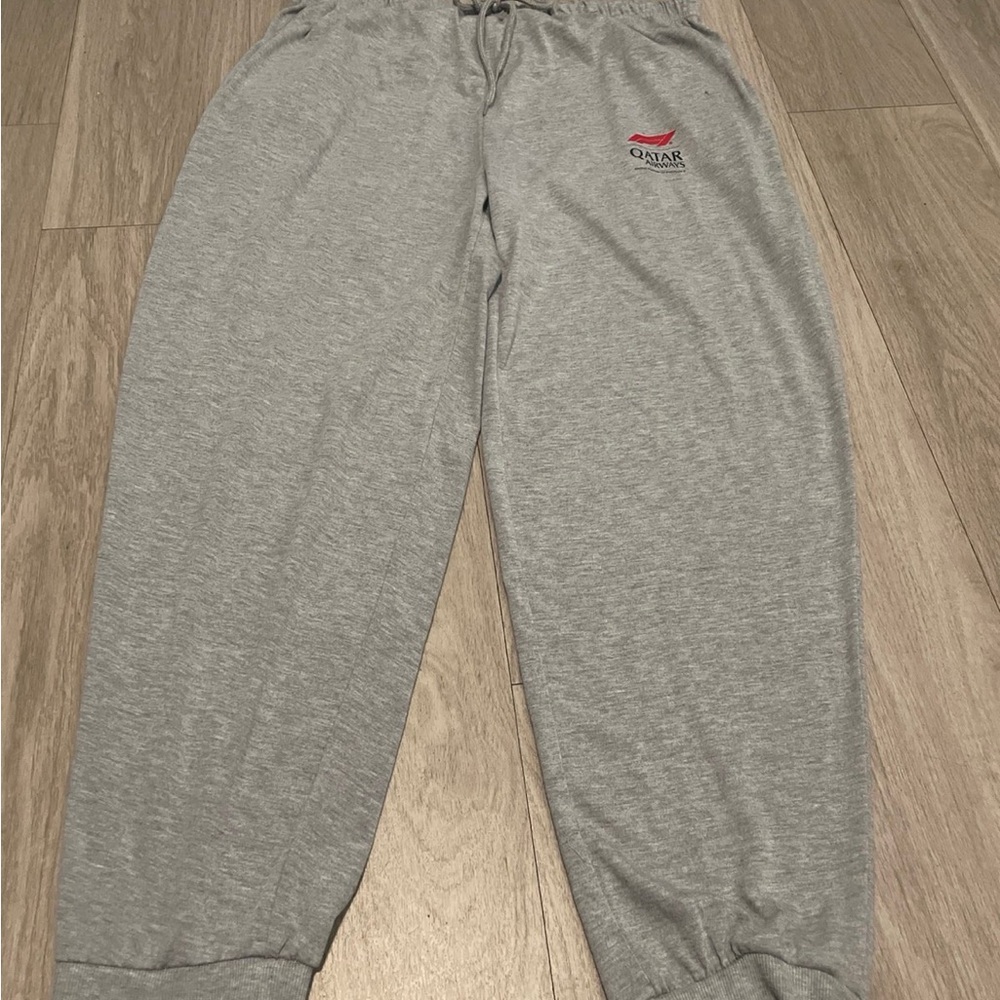 Qatar Airways Gray Track Pants